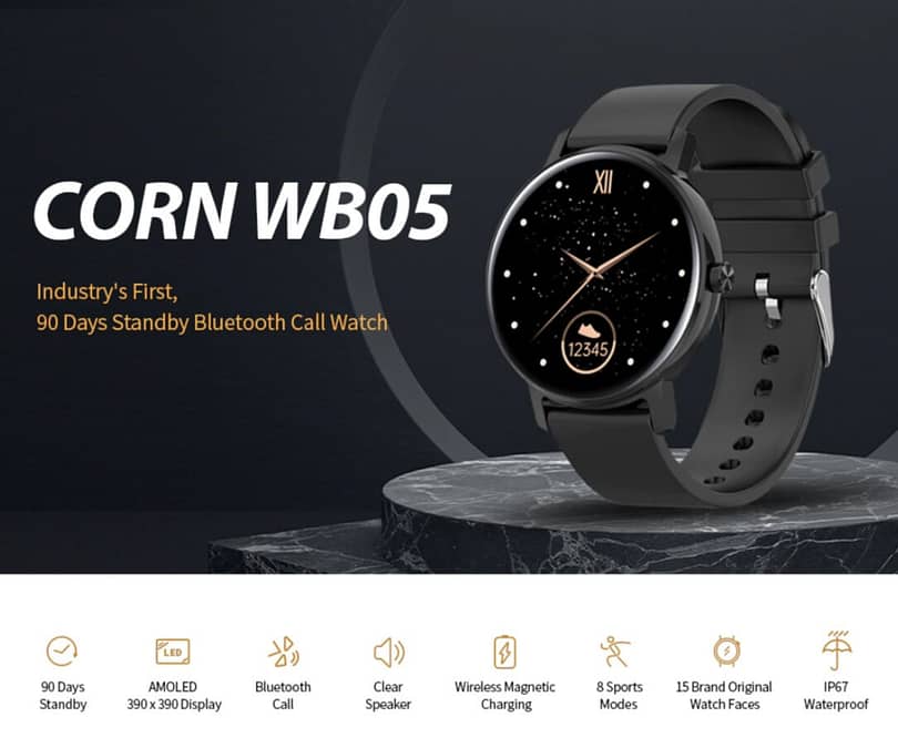 CORN WB05 Bluetooth Call Waterproof Smart Watch Sale