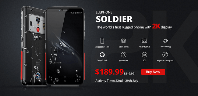 Black Friday 2019 Deals: Elephone Soldier 4G Phablet