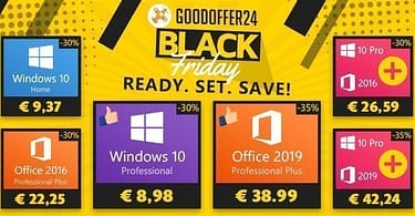 For Black Friday, GoodOffer24 offers Windows 10 Pro